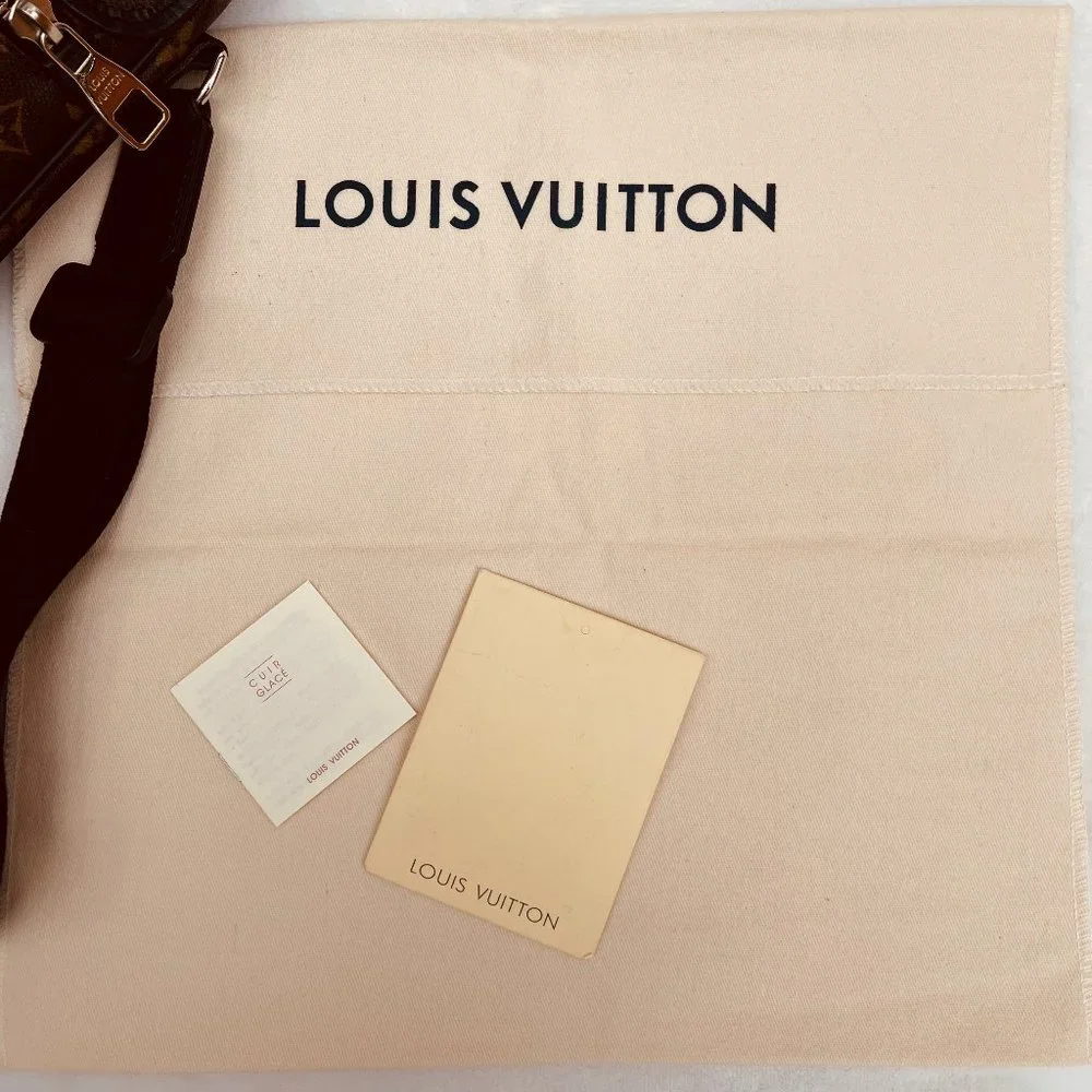 New Auc Louis Vuitton Monogram Macassar Canvas Bass MM Messenger/crossbody Bag